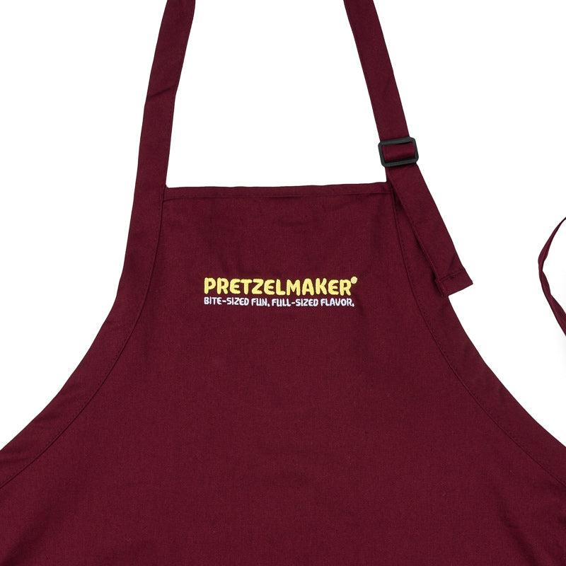 Pretzelmaker Medium Length Apron - Maroon