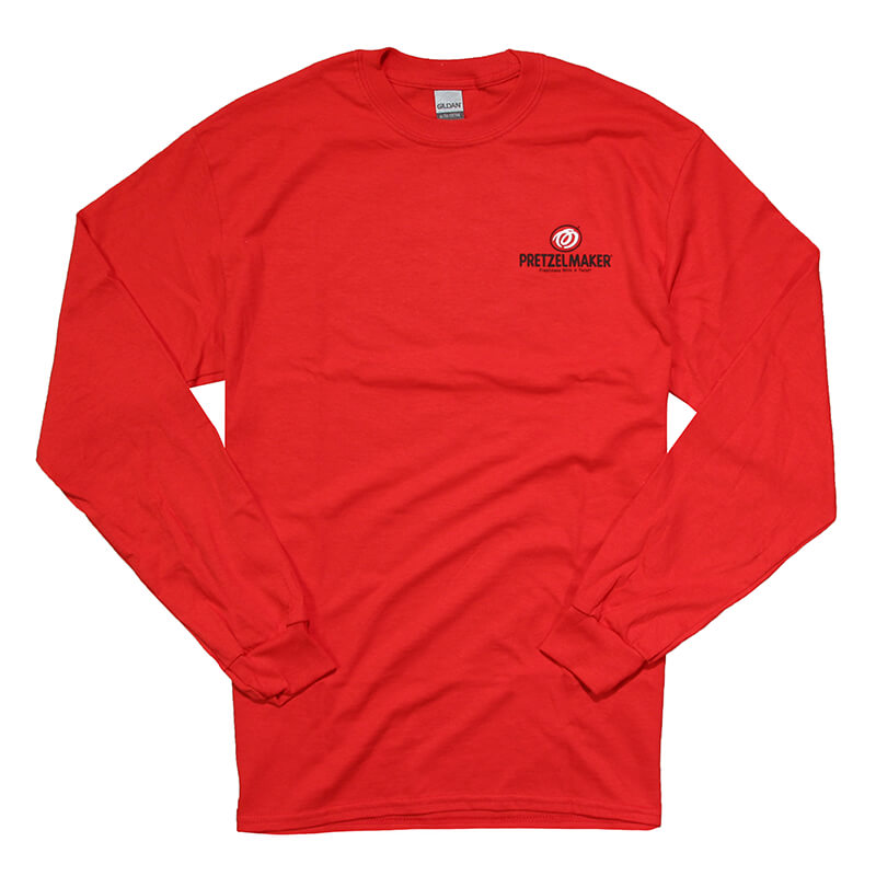 Pretzelmaker Uniform Logo Tee - Long Sleeve - Red