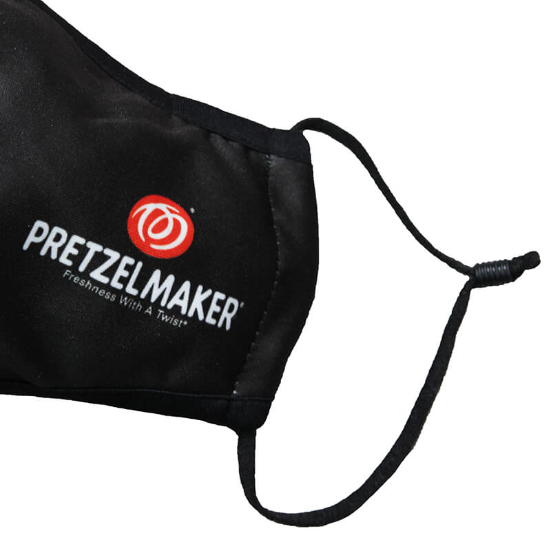 Pretzelmaker Sublimated Face Mask - Black - CLEARANCE