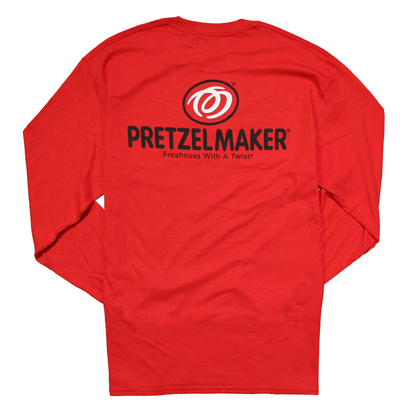 Pretzelmaker Uniform Logo Tee - Long Sleeve - Red - CLEARANCE